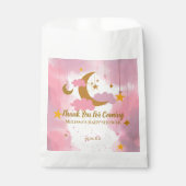 Twinkle twinkle kleine ster aangepaste roze bedankzakje (Voorkant)
