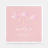 Twinkle twinkle kleine ster baby girl shower roze servet (Voorkant)