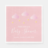 Twinkle twinkle kleine ster baby girl shower roze servet (Voorkant)