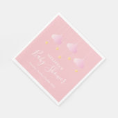 Twinkle twinkle kleine ster baby girl shower roze servet (Hoek)