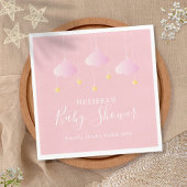 Twinkle twinkle kleine ster baby girl shower roze servet