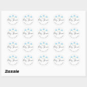 Twinkle twinkle kleine ster baby jongen douche ronde sticker (Vel)