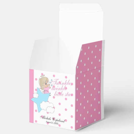 Twinkle, Twinkle kleine ster - Baby meisje dank je Bedankdoosjes (Geopend)