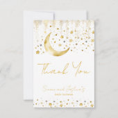 Twinkle twinkle kleine ster baby shower bedankkaart (Voorkant)