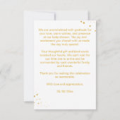 Twinkle twinkle kleine ster baby shower bedankkaart (Achterkant)