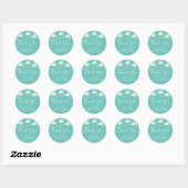 Twinkle twinkle kleine ster baby shower bedankt ronde sticker (Vel)