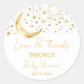 Twinkle twinkle kleine ster baby shower gunst ronde sticker (Voorkant)