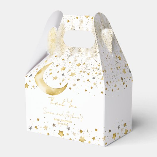 Twinkle twinkle kleine ster baby shower gunsten bedankdoosjes (Voorkant Zijde)