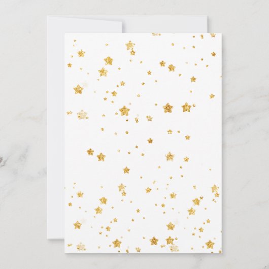 Twinkle twinkle kleine ster baby shower kaart (Achterkant)