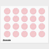 Twinkle twinkle kleine ster baby shower roze ronde sticker (Vel)