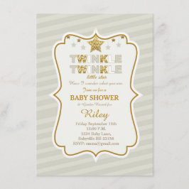 Twinkle Twinkle kleine ster baby shower uitnodigin Kaart