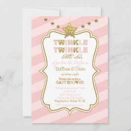 Twinkle Twinkle kleine ster baby shower uitnodigin Kaart