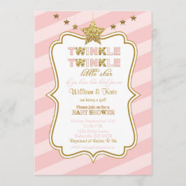 Twinkle Twinkle kleine ster baby shower uitnodigin Kaart