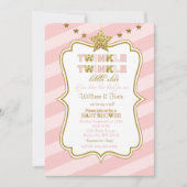 Twinkle Twinkle kleine ster baby shower uitnodigin Kaart (Voorkant)