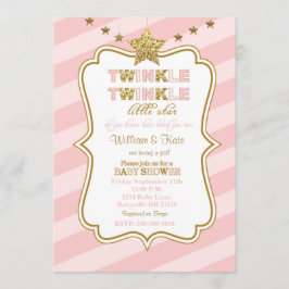 Twinkle Twinkle kleine ster baby shower uitnodigin Kaart