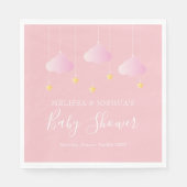 Twinkle twinkle kleine ster baby shower zacht roze servet (Voorkant)