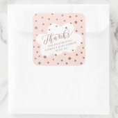 Twinkle twinkle kleine ster bedankt je baby shower vierkante sticker (Tas)