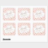 Twinkle twinkle kleine ster bedankt je baby shower vierkante sticker (Vel)