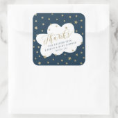 Twinkle twinkle kleine ster bedankt je baby shower vierkante sticker (Tas)