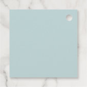 Twinkle-twinkle kleine ster blauw baby shower bedankjes labels (Achterkant)