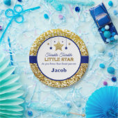 Twinkle twinkle kleine ster blauw baby shower bord (Feest)