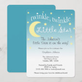 Twinkle Twinkle kleine ster blauwgroen en wit Kaart (Voorkant / Achterkant)