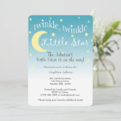 Twinkle Twinkle kleine ster blauwgroen en wit Kaart (Staand voorkant)