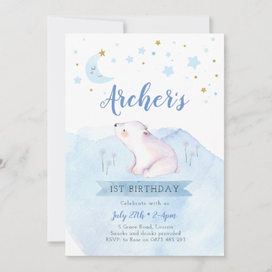 Twinkle twinkle kleine ster eerste verjaardag kaart (Voorkant)