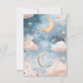 Twinkle twinkle kleine ster gender baby shower kaart (Achterkant)