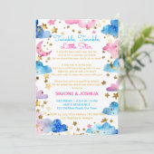 Twinkle twinkle kleine ster geslacht onthullen ged kaart (Staand voorkant)