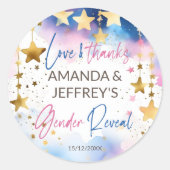 Twinkle twinkle kleine ster geslacht onthullen gun ronde sticker (Voorkant)