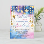 Twinkle twinkle kleine ster geslacht onthullen kaart (Staand voorkant)