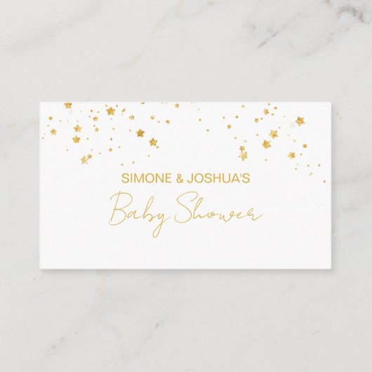 Twinkle twinkle kleine ster gouden luier loterij informatiekaartje (Achterkant)