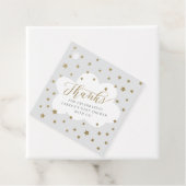 Twinkle twinkle kleine ster grijs baby shower bedankjes labels (In situ)