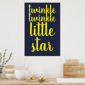 twinkle twinkle kleine ster kinder kinderkamer pos poster (Keuken)