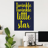 twinkle twinkle kleine ster kinder kinderkamer pos poster (Thuiskantoor)