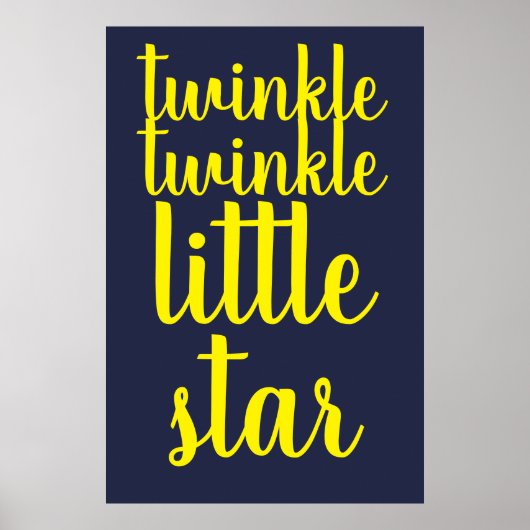 twinkle twinkle kleine ster kinder kinderkamer pos poster (Voorkant)