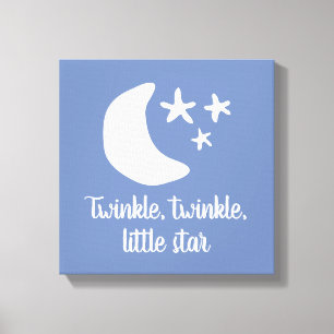 Twinkle twinkle kleine ster kinderkamer canvas kun afdruk