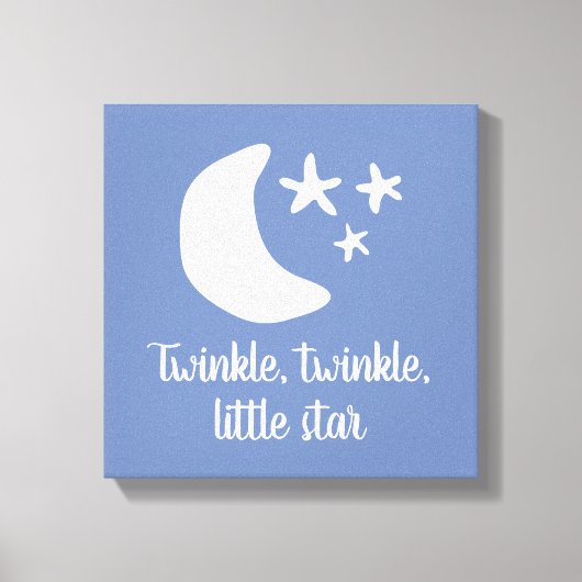 Twinkle twinkle kleine ster kinderkamer canvas kun afdruk (Voorkant)