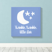 Twinkle twinkle kleine ster kinderkamer canvas kun afdruk (Insitu (Houten vloer))