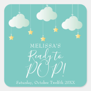 Twinkle twinkle kleine ster klaar om te knallen vierkante sticker