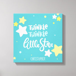 Twinkle twinkle kleine ster kwekerij muur canvas