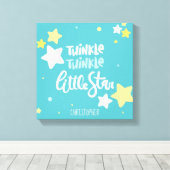 Twinkle twinkle kleine ster kwekerij muur canvas (Insitu (Houten vloer))