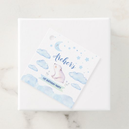 Twinkle twinkle kleine ster label, 1e verjaardag bedankjes labels (In situ)