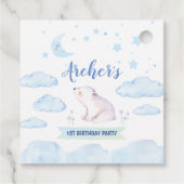 Twinkle twinkle kleine ster label, 1e verjaardag bedankjes labels (Achterkant)