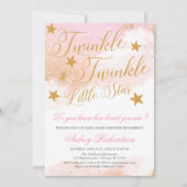Twinkle Twinkle kleine ster meisje baby shower Kaart (Voorkant)