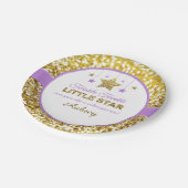 Twinkle twinkle kleine ster paarse borden papieren bordje (Gekanteld)
