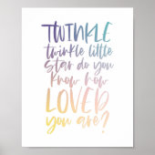 Twinkle twinkle kleine ster poster (Voorkant)