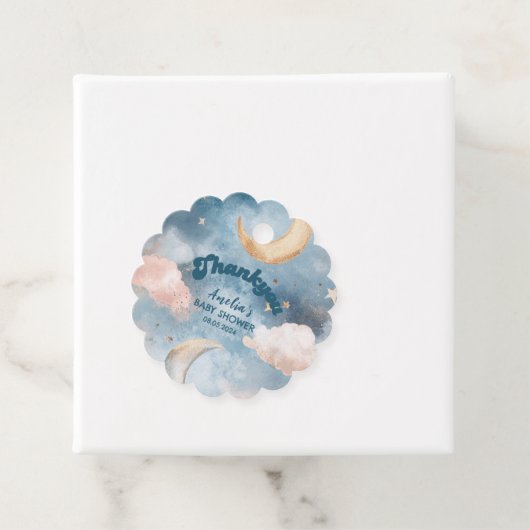 Twinkle twinkle kleine ster Schattige Baby shower Bedankjes Labels (In situ)