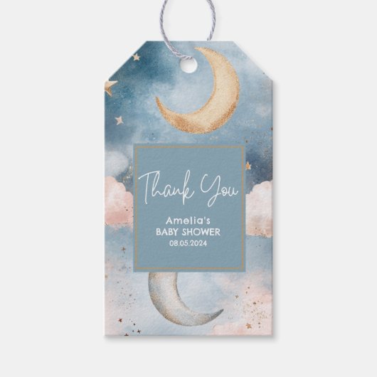 Twinkle twinkle kleine ster Schattige Baby shower Cadeaulabel (Voorkant)